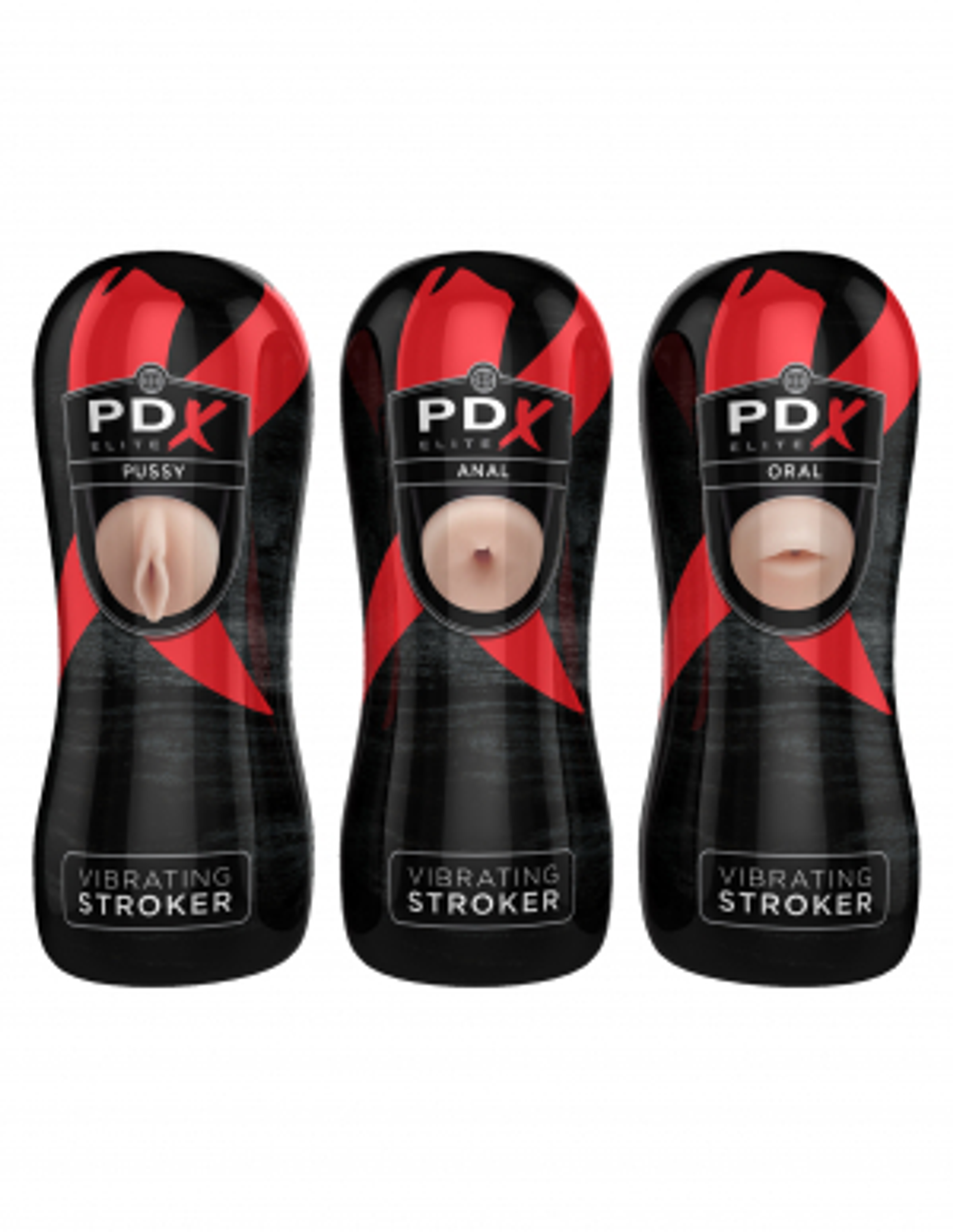 PDX ELITE VIBRATING STROKER 12PC DISPLAY
