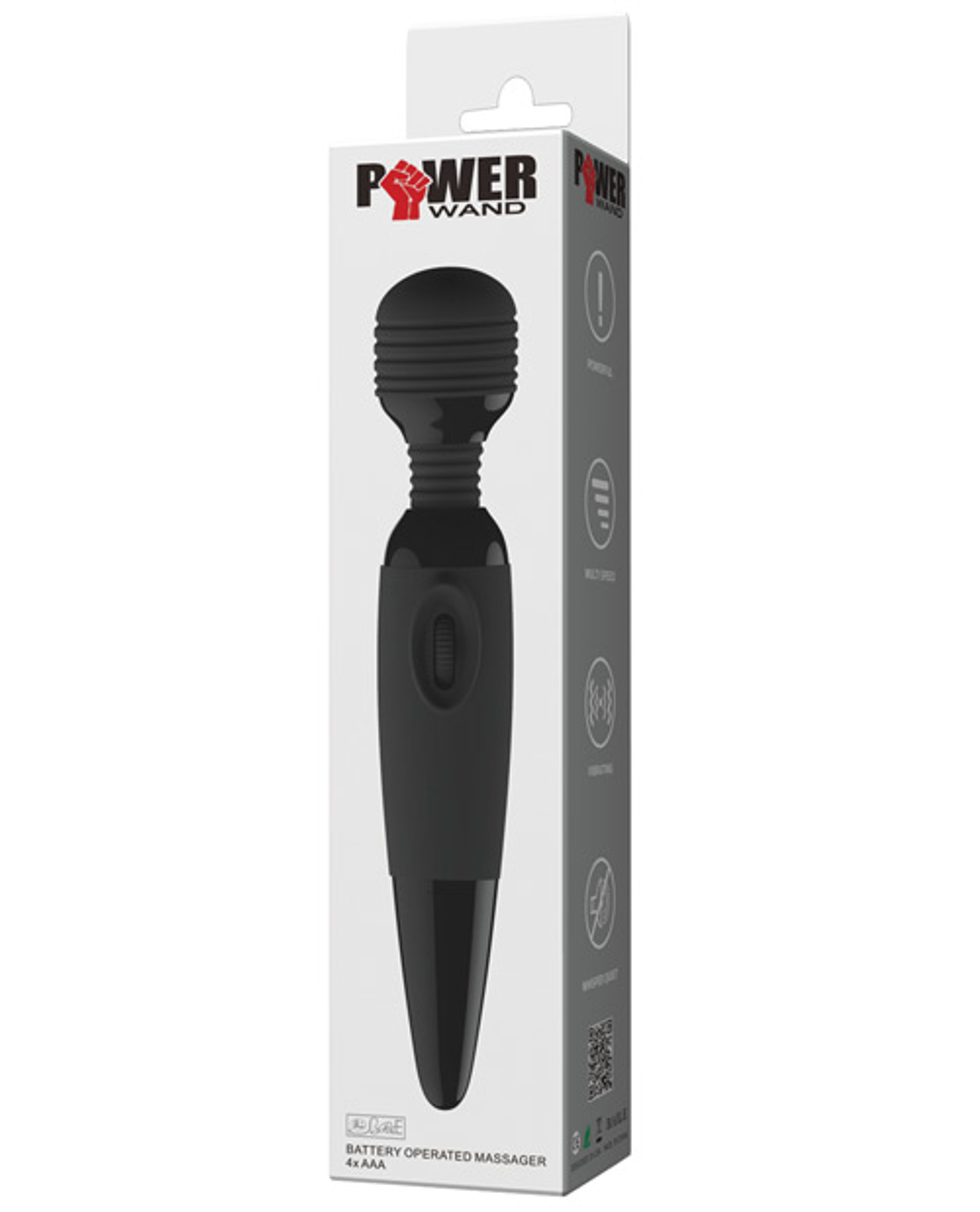 PRETTY LOVE POWER WAND-BLACK SILICONE VIBRATOR